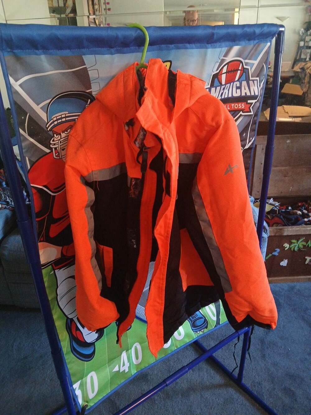 Athletech Boys Winter Jacket Orange Black Size S/C (6/7)